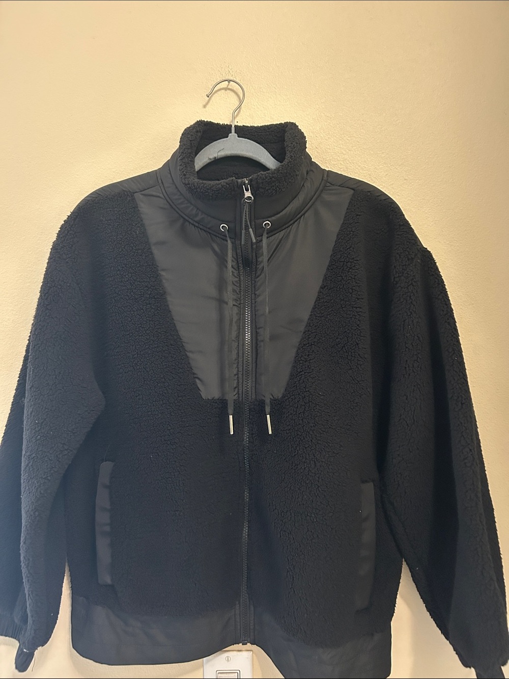 Sherpa Zip-Up Jacket with logo on back